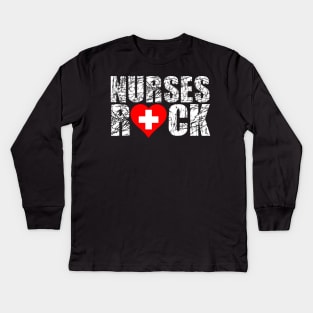 Nurses Rock Kids Long Sleeve T-Shirt